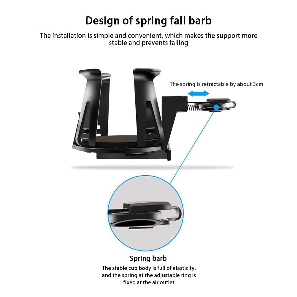 Universal Car Air Vent Cup Holder - Anti-Shake Beverage Holder for Auto Air Outlet, Car Accessories for Coffee, Water Bottles & Drinks - Perfect for Road Trips, Commuting & Travel Accessories