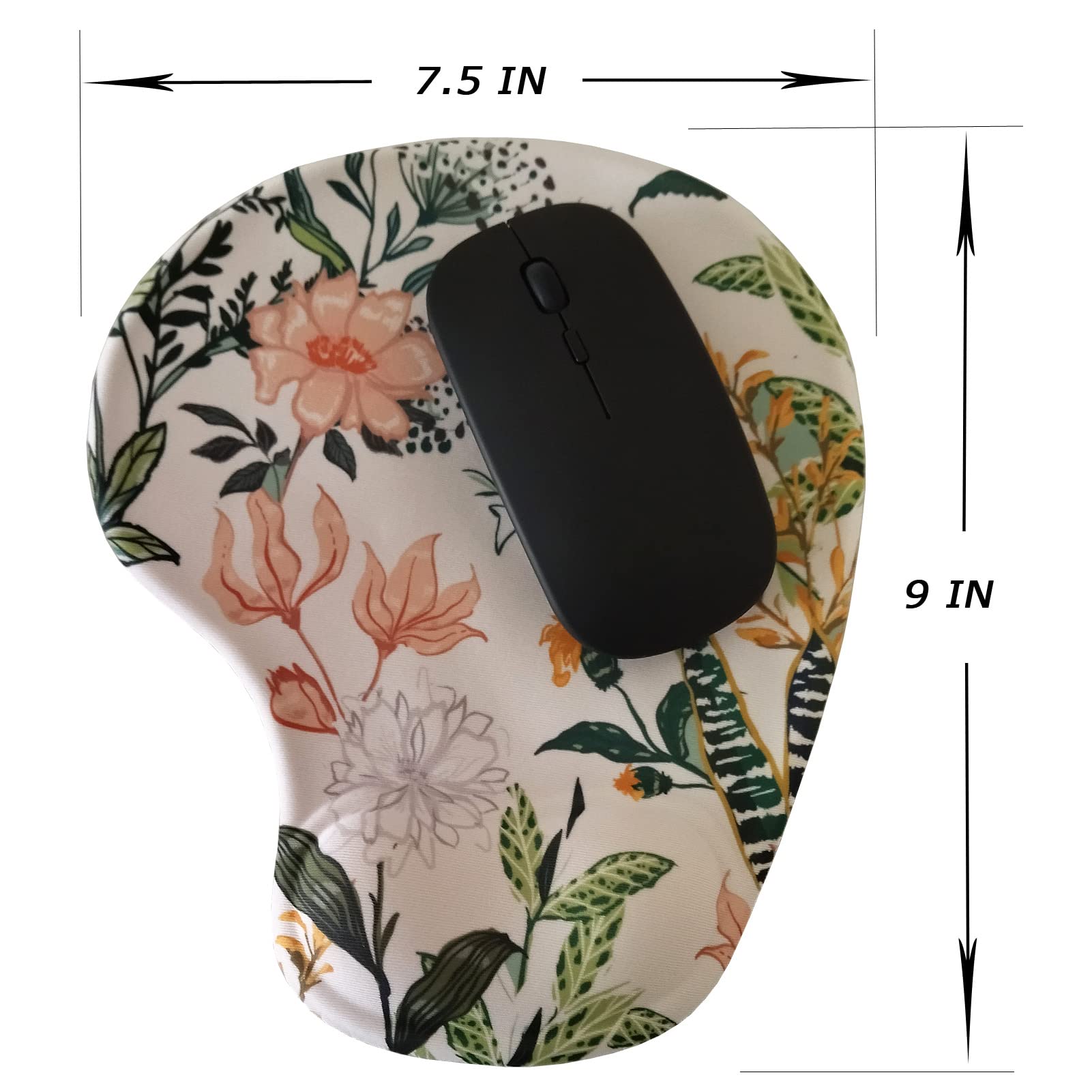 Ergonomic Thin Mini Gel Mouse Pad with Wrist Support - Aesthetic Green Computer Mousepad for Laptop & PC - Perfect for Office, Gaming & Home Workspace