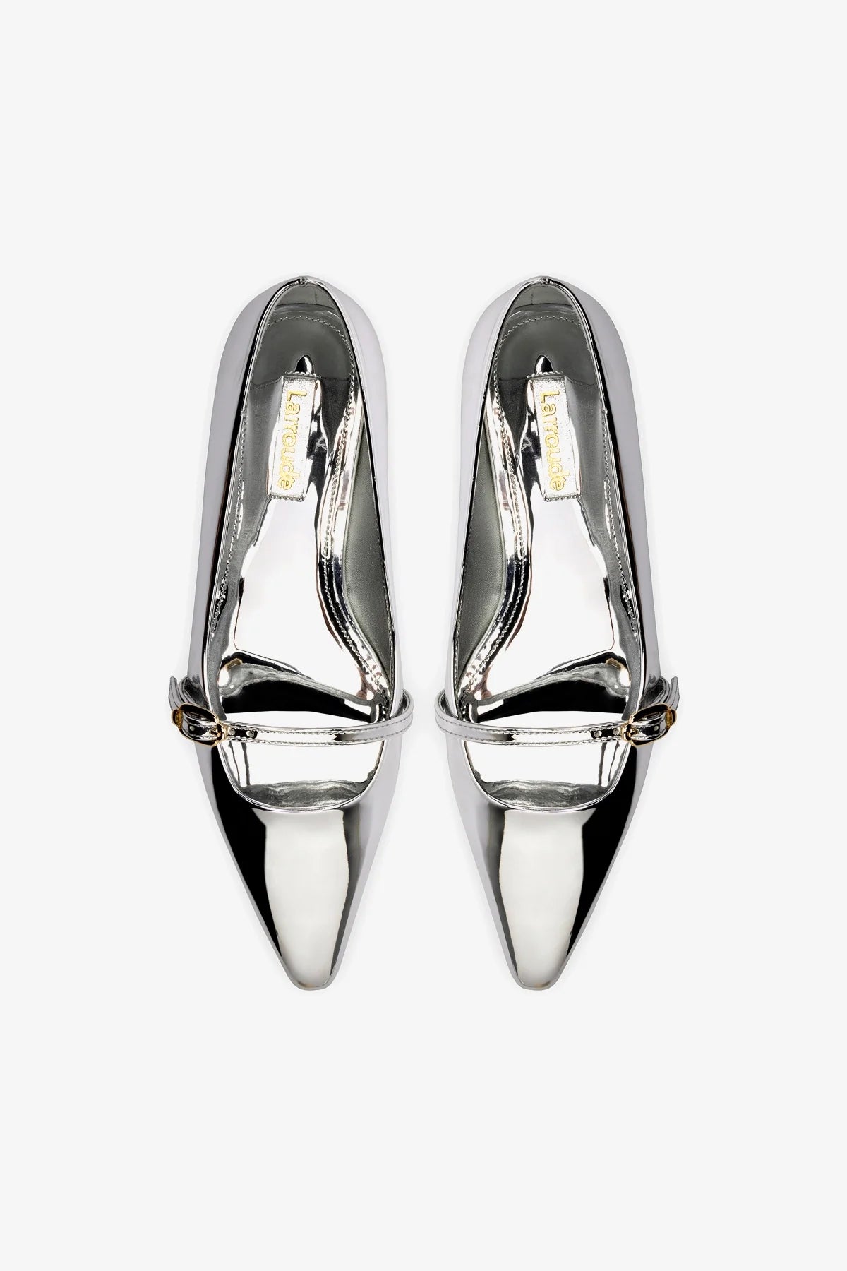 Irene Flat Shoes in Silver Specchio - Stylish & Comfortable Women's Flats for Work, Office & Casual Wear