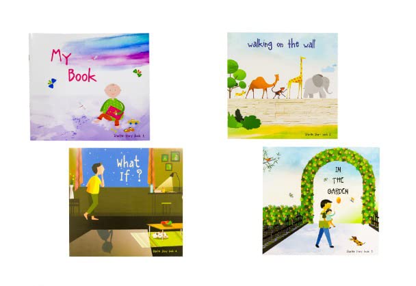 Hungry Brain 1 Year Program for Newborn Babies - 240 Black & White Learning Flash Cards, 120 Word Cards, 128 Thinking Stimulation Cards, 4 Story Books - Visual Stimulation & Early Education for Toddlers - Perfect for Baby Shower Gifts & Montessori Learning at Home