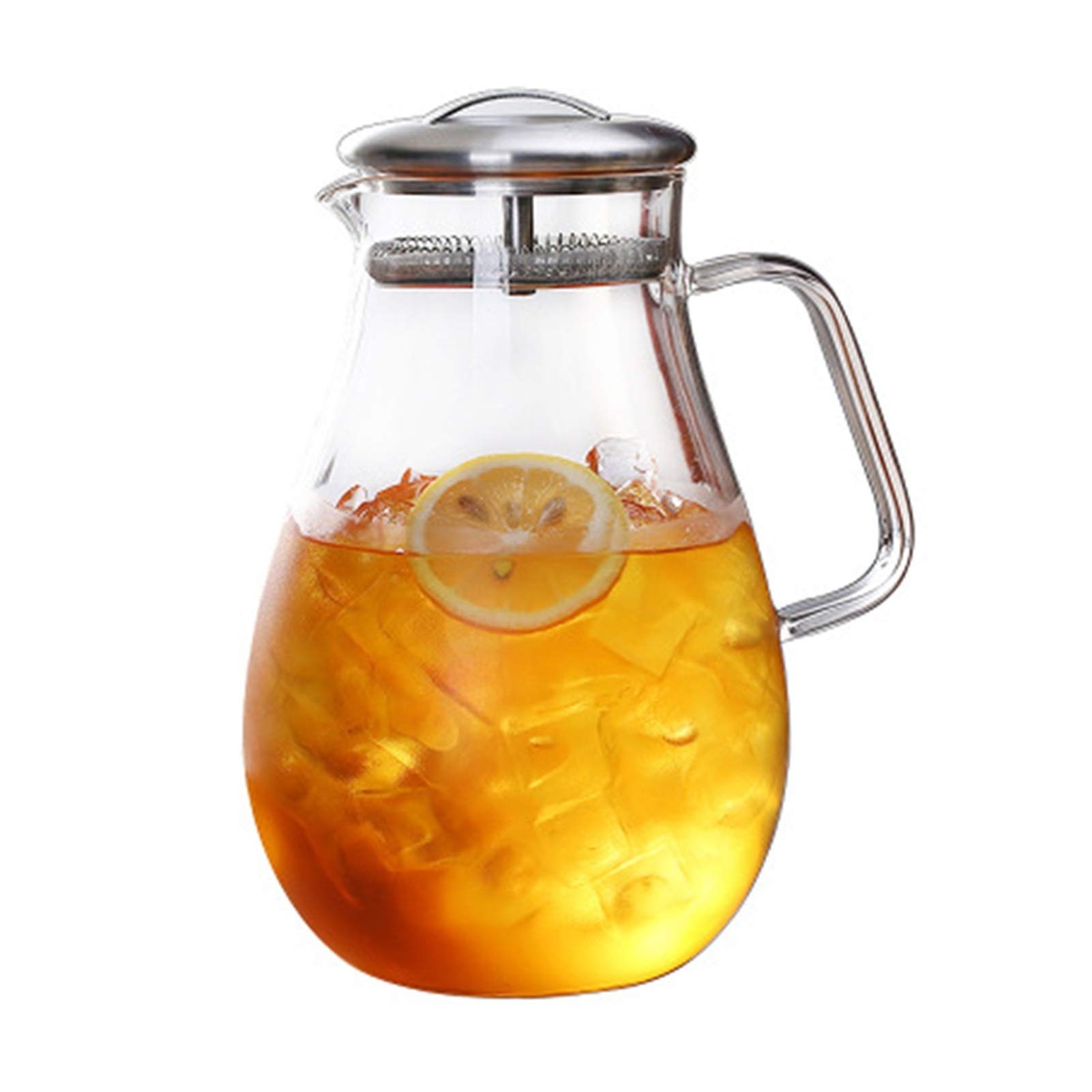 Premium HH-CC Borosilicate Glass Teapot - Large Capacity Transparent Thickened Flower & Tea Infuser Jug - Perfect for Loose Leaf Tea, Herbal Infusions & Iced Beverages - Ideal for Home, Office & Tea Ceremonies