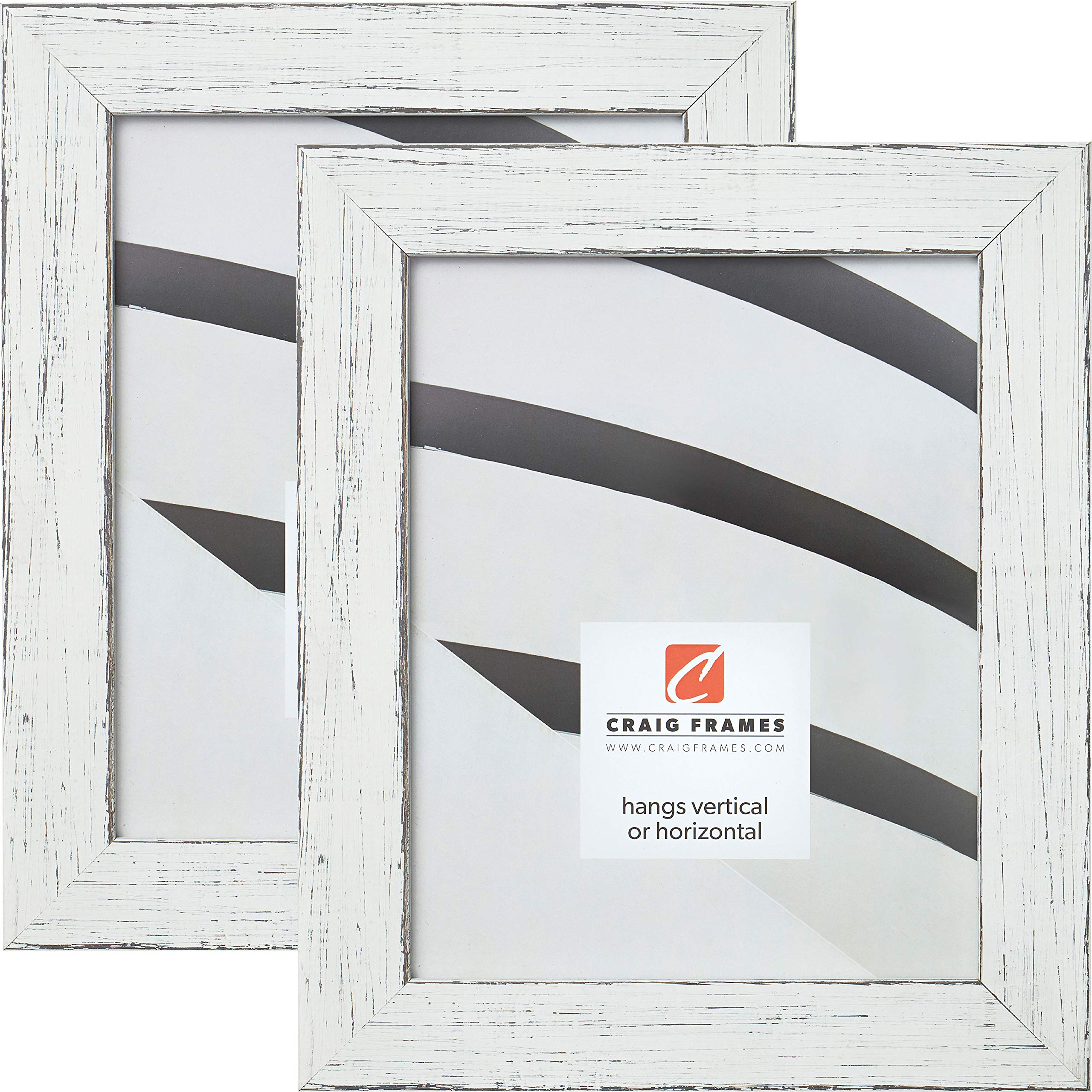 Craig Frames Jasper 11x17 Picture Frame Set of 2 - Country Marshmallow White - Perfect for Wall Art, Family Photos & Home Decor
