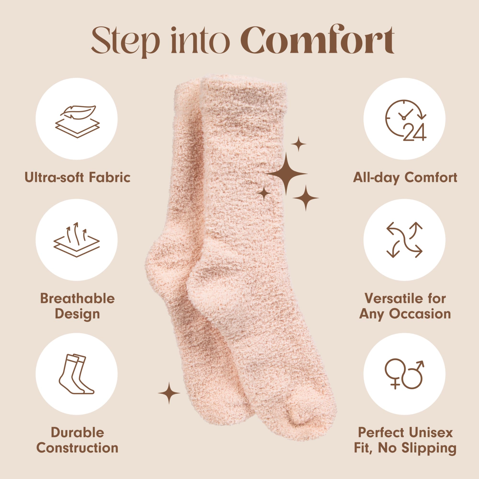 Unboxme Gifts Ultra Soft Cloud Socks for Women & Men - Warm & Cozy Luxury Sleep Socks with Plush Fabric - Perfect for Relaxing at Home, Spa Days & Cold Weather Comfort