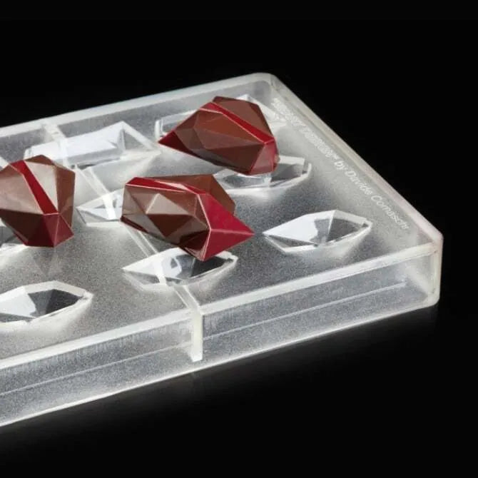 Davide Comaschi 3-Piece Heart Chocolate Mold Set by Pavoni - 15 Silicone Baking Forms for Valentine's Day, Wedding Favors & DIY Chocolate Making