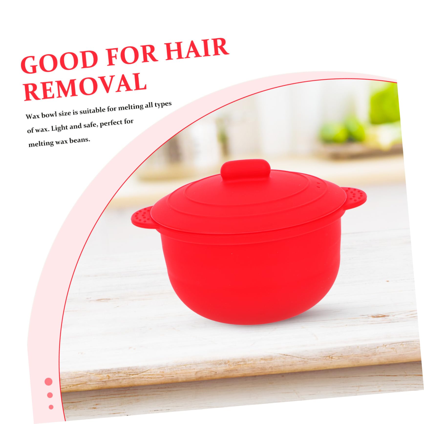 Silicone Wax Melter Bowl - Portable Makeup & Liquid Containers for Travel - Wax Melting Tool with Heater for DIY, Spa, and Home Use - Red