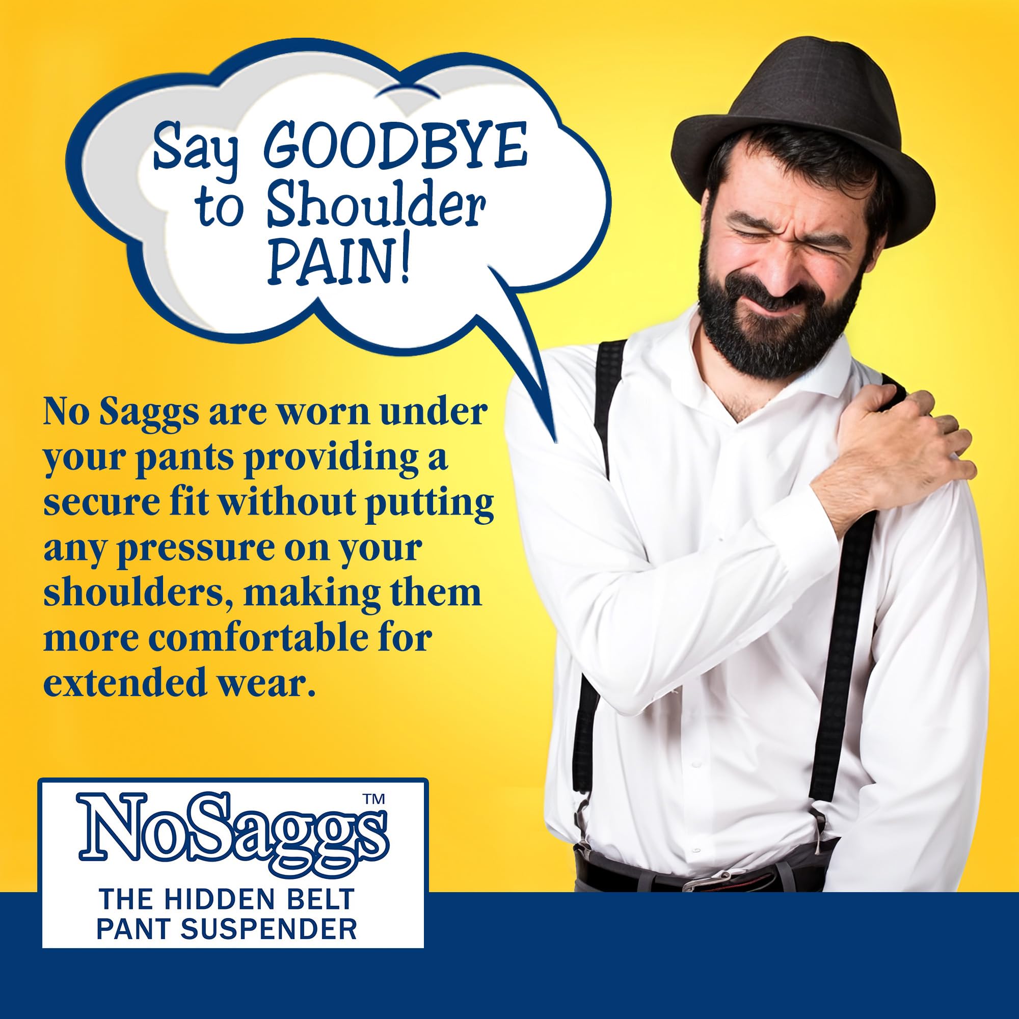Hidden Belt Pant Suspender for Men - No Suspenders Needed to Keep Up Pants, Shorts, Scrubs & Sweatpants | Perfect for Work, Travel & Everyday Comfort