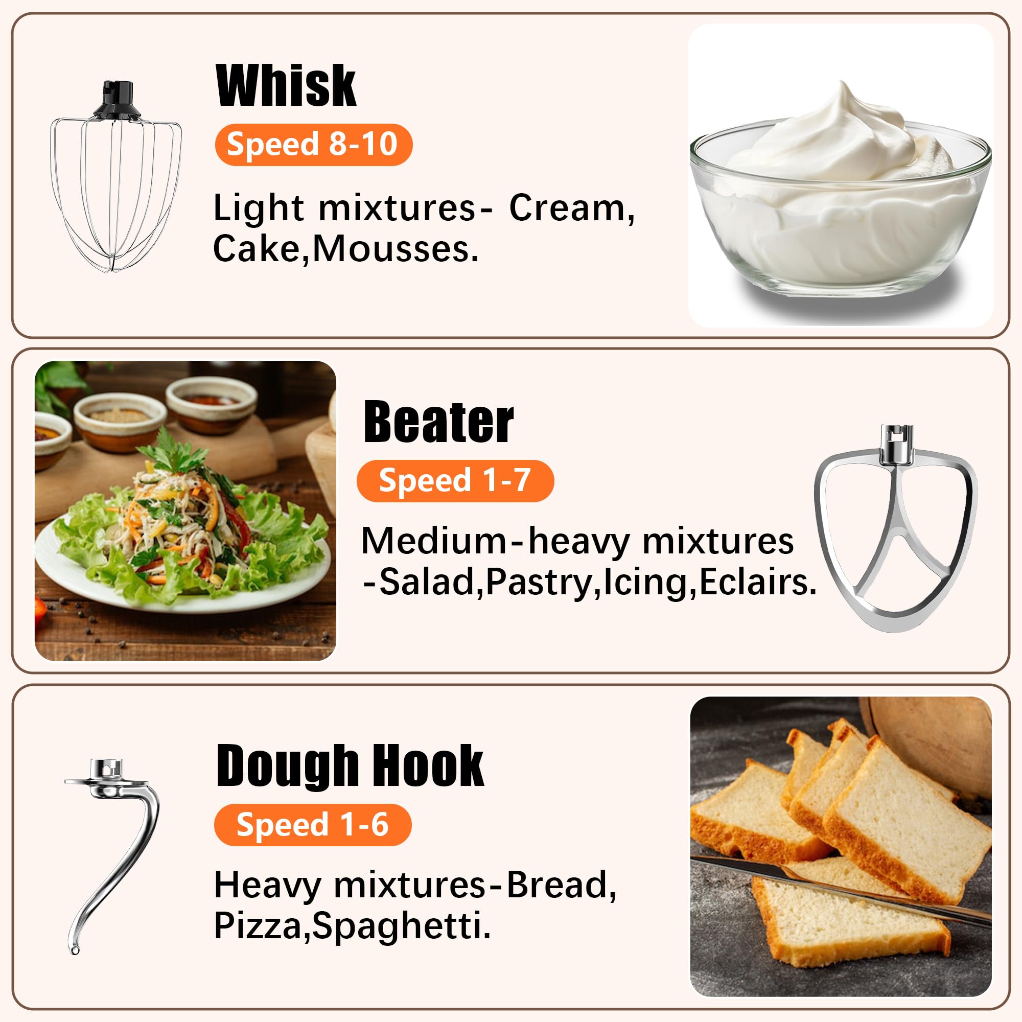 6.5QT 660W 10-Speed Tilt-Head Stand Mixer - Electric Kitchen Mixer with Dishwasher-Safe Dough Hook, Egg Whisk & Flat Beater - Perfect for Baking Cakes, Cookies, Bread & Home Cooking (Green) - Ideal for Bakers, Home Chefs & Holiday Baking