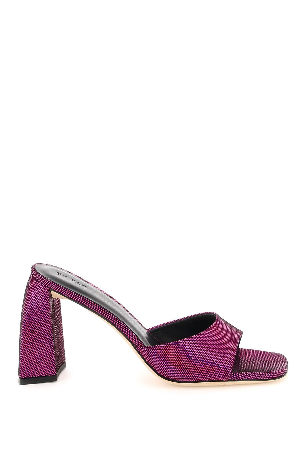 By Far Disco Dot Leather 'Michele' Mules - Stylish Slip-On Shoes for Women, Perfect for Parties, Weddings & Casual Outings