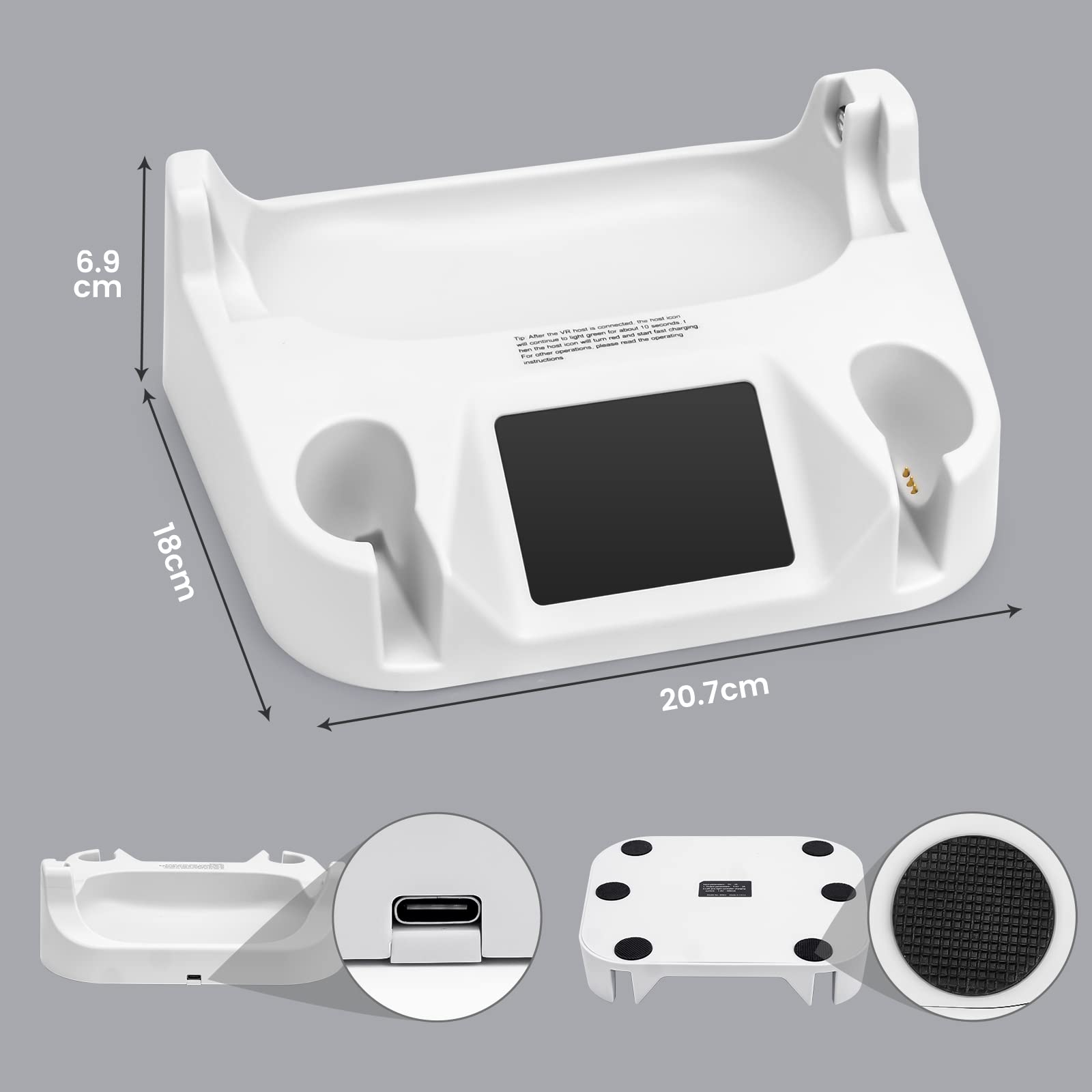 Meta Quest 2 Charging Dock with 2 Rechargeable Batteries - VR Headset & Controller Charging Station for Oculus Quest 2 (Not Compatible with Quest 3) | Includes USB-C Charger & Supports Elite Strap | Perfect for Gaming, VR Entertainment & Extended Play Sessions
