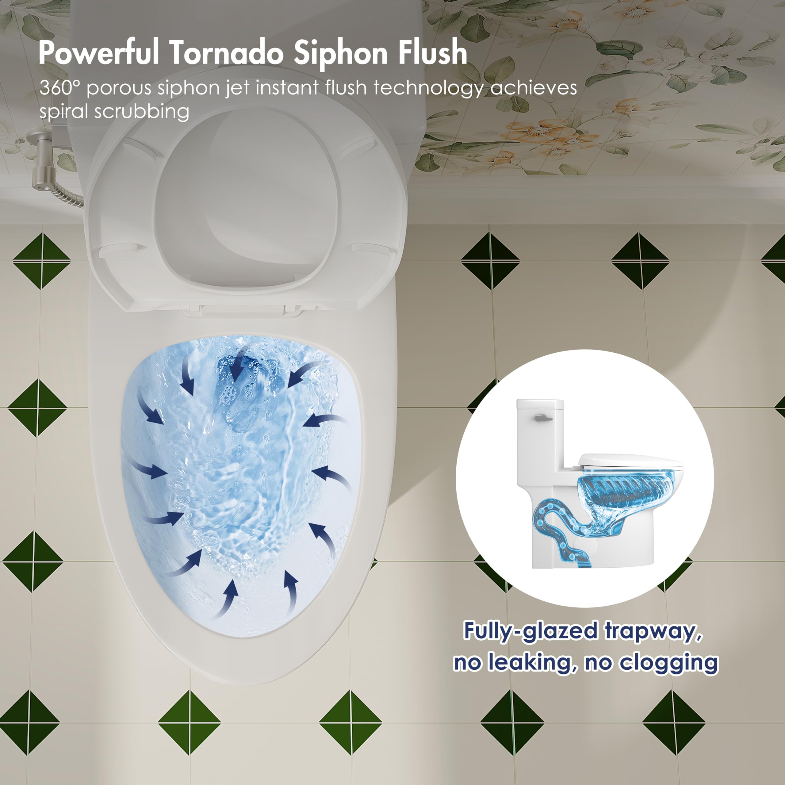 Eridanus One Piece Elongated Toilet for Bathroom - ADA Compliant 17