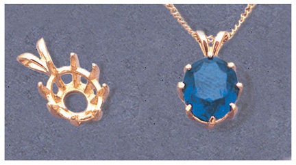 Solid Sterling Silver or 14K Gold 10x8mm & 20x15mm Deep Oval Cut Pendant Setting - Handmade in USA | Perfect for Necklace Jewelry Making, Custom Gemstone Settings & Gift Giving