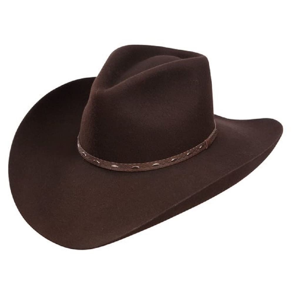 RESISTOL Stetson Briscoe 3X Felt Western Cowboy Hat for Men - Premium Quality Cowboy Hat for Rodeo, Ranch Work & Country Fashion