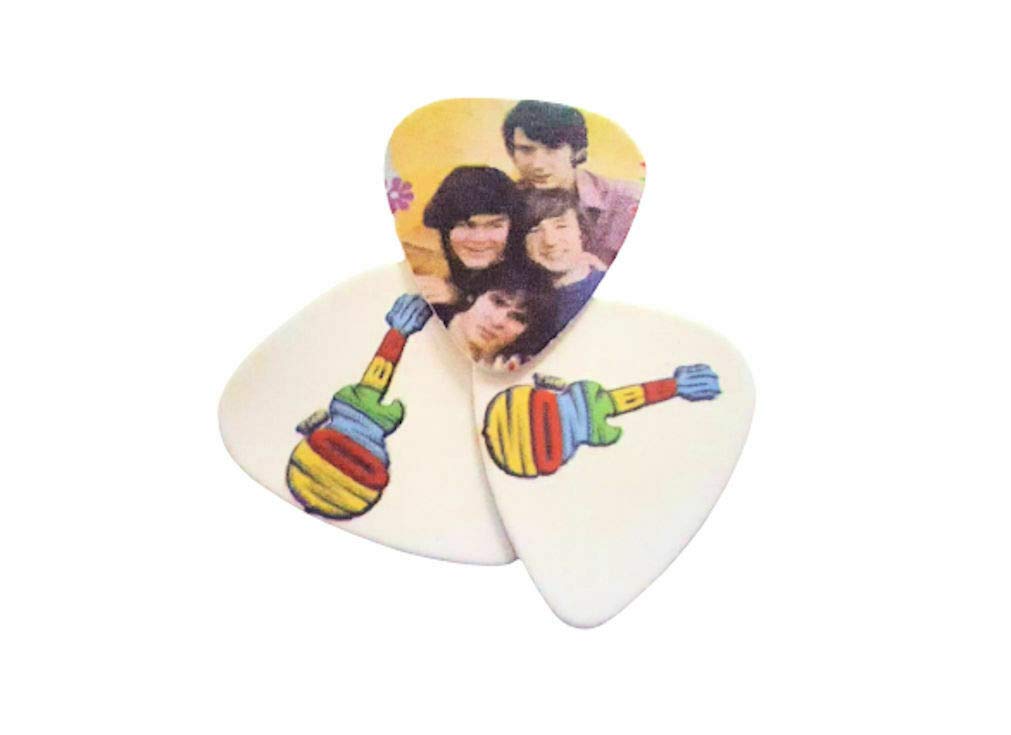 The Monkees Guitar Logo Premium Guitar Picks Set of 3 - Durable Plectrums for Guitarists & Collectors - Perfect for Playing, Gifts, and Music Memorabilia