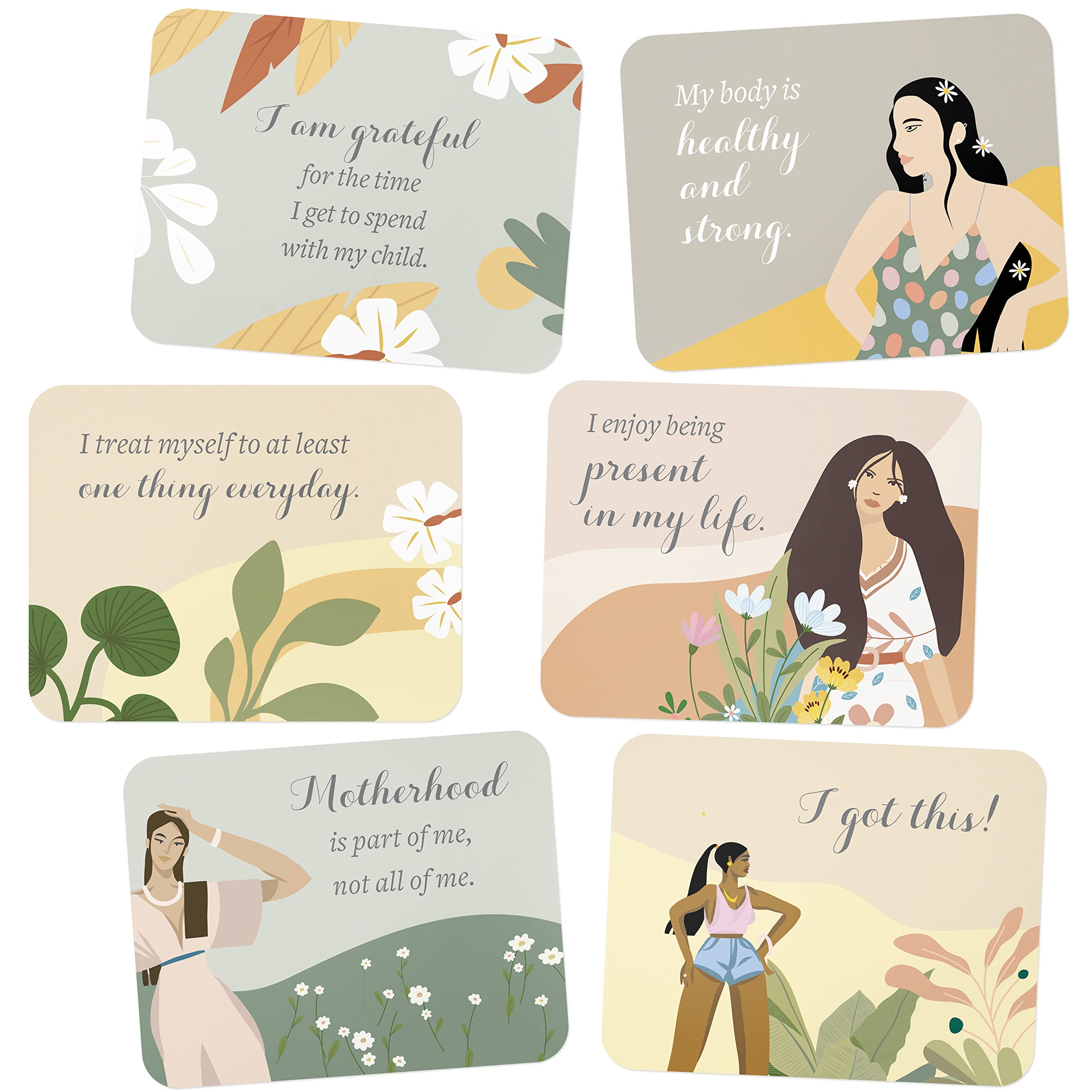 Lulu & You New Mom Affirmation Cards - 25 Empowering Postpartum Affirmations for New Mothers, Thoughtful Gift Set for New Moms & First-Time Mamas - Perfect for Baby Showers, Self-Care Routines & Postpartum Recovery