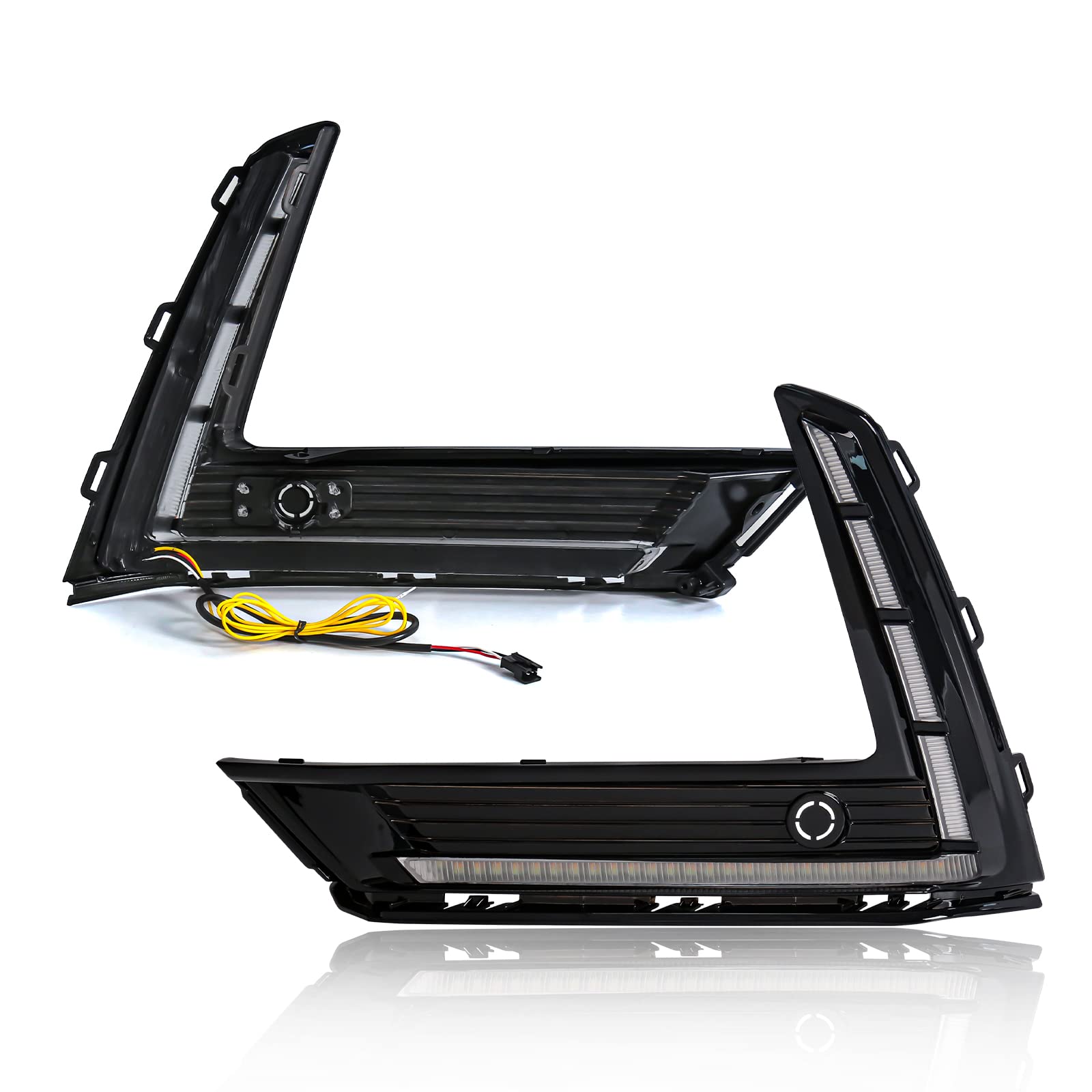 2023-2024 Honda CR-V LED Daytime Running Lights with Tri-Color Options & Sequential Turn Signals - DRL Fog Lamps with Bezel for Enhanced Visibility & Style (Perfect for City Driving, Night Safety & Custom Car Mods)