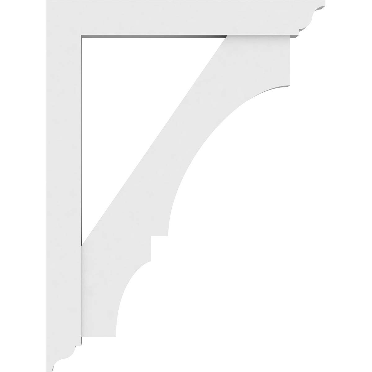 Ekena Millwork BKTP03X24X32BOA01 Standard Balboa PVC Brackets - 3