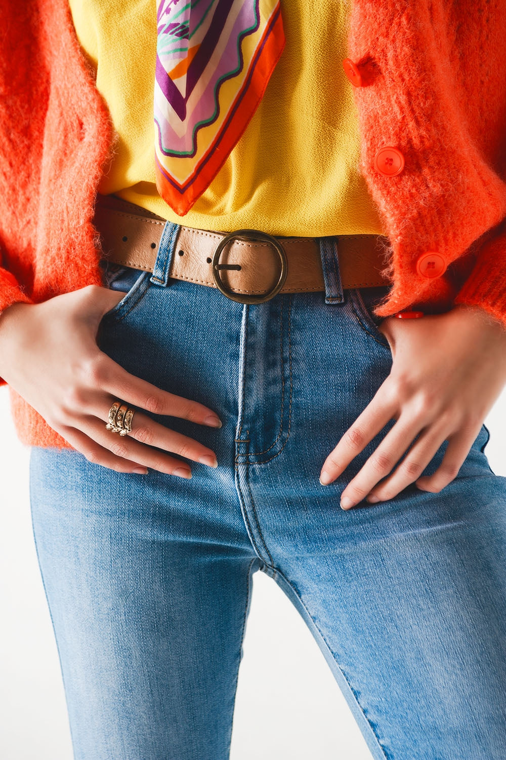 Vintage 70s High Waist Flared Jeans - Light Wash Stretch Denim for Women | Retro Fashion, Casual Wear & Party Outfits