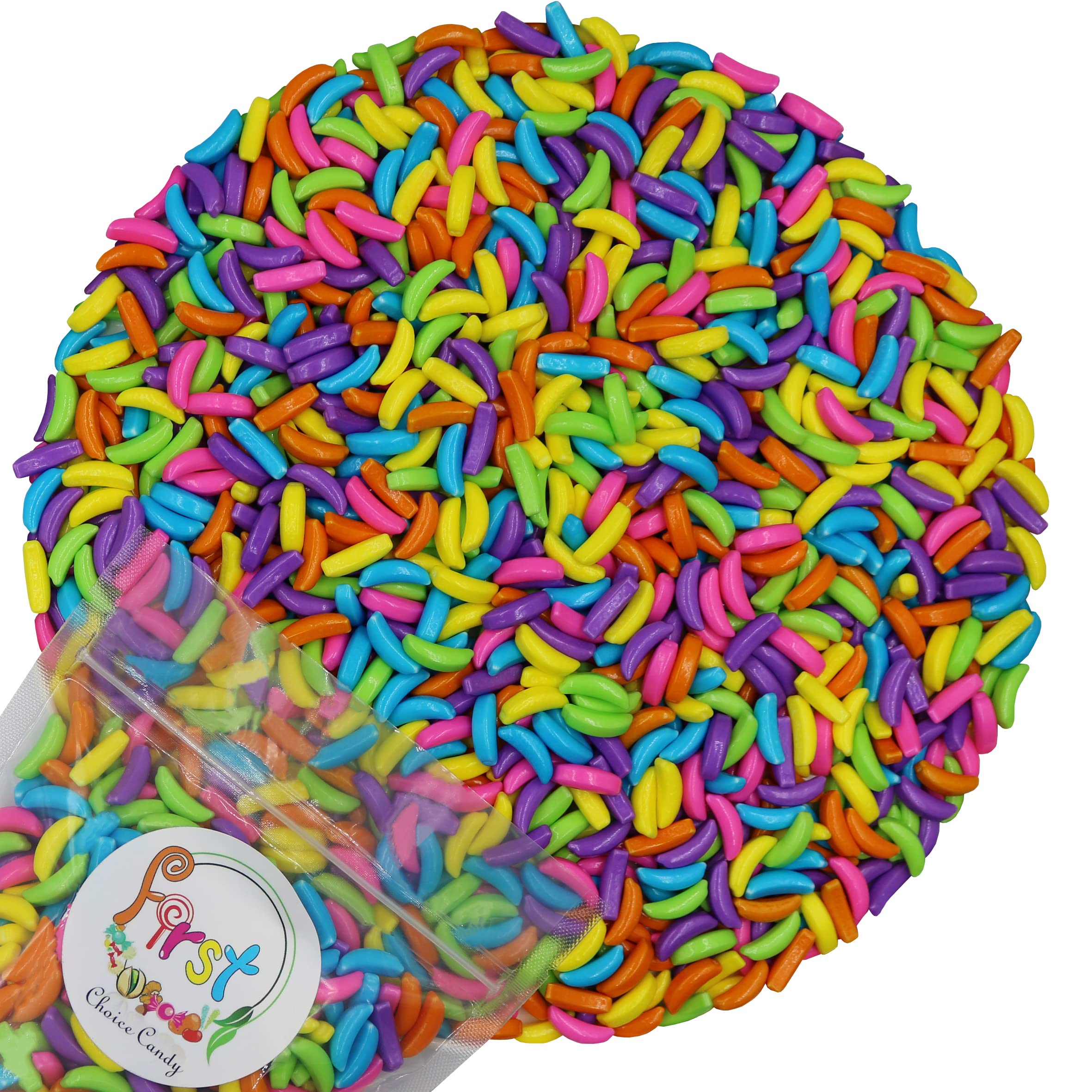 FirstChoiceCandy Silly Banana Heads Classic Hard Candy - Assorted Rainbow Flavors - 5 Pound Bulk Candy for Parties, Halloween, Christmas & Office Treats