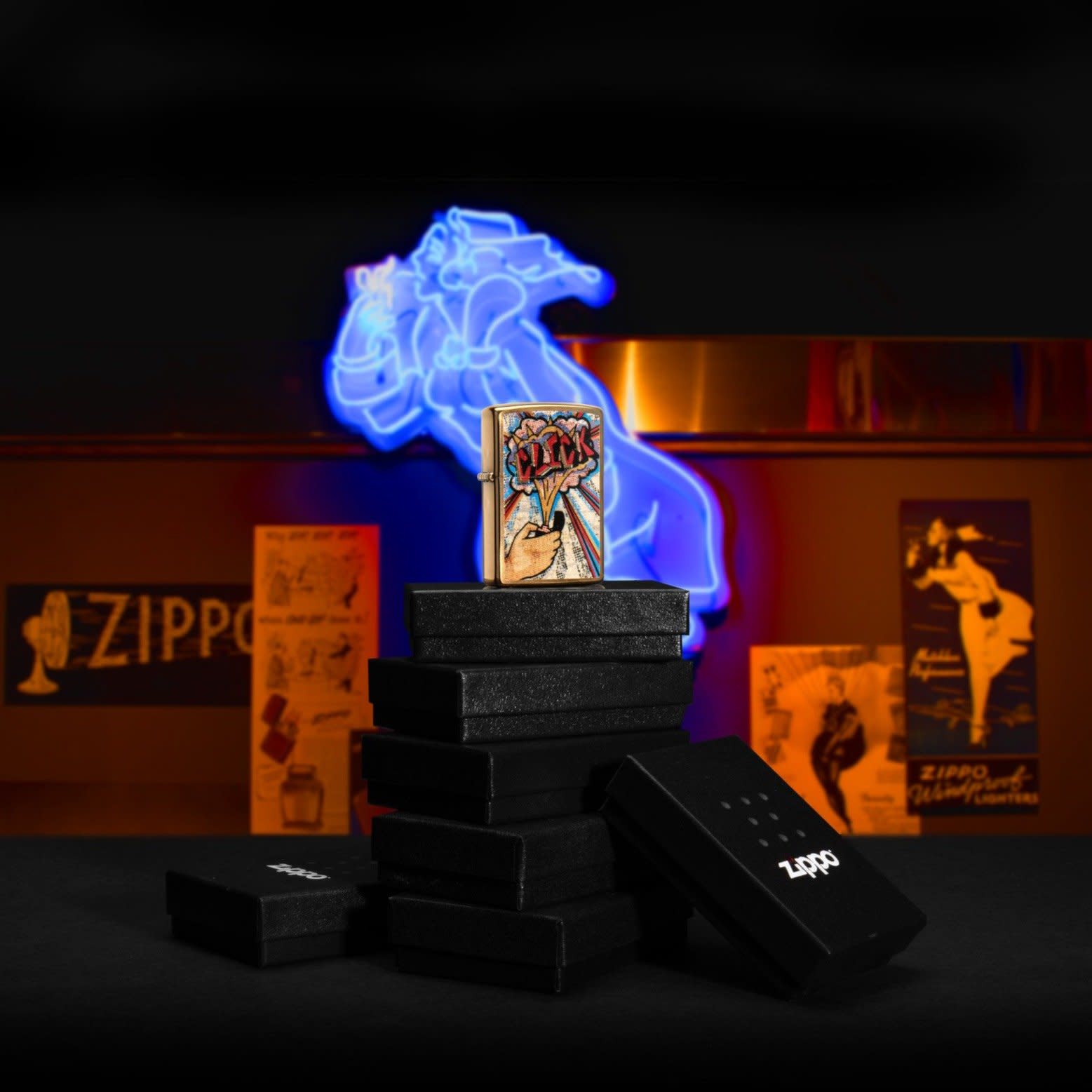 Zippo Classic Windproof Lighter with Iconic Click Design - Perfect for Camping, Hiking, and Outdoor Adventures