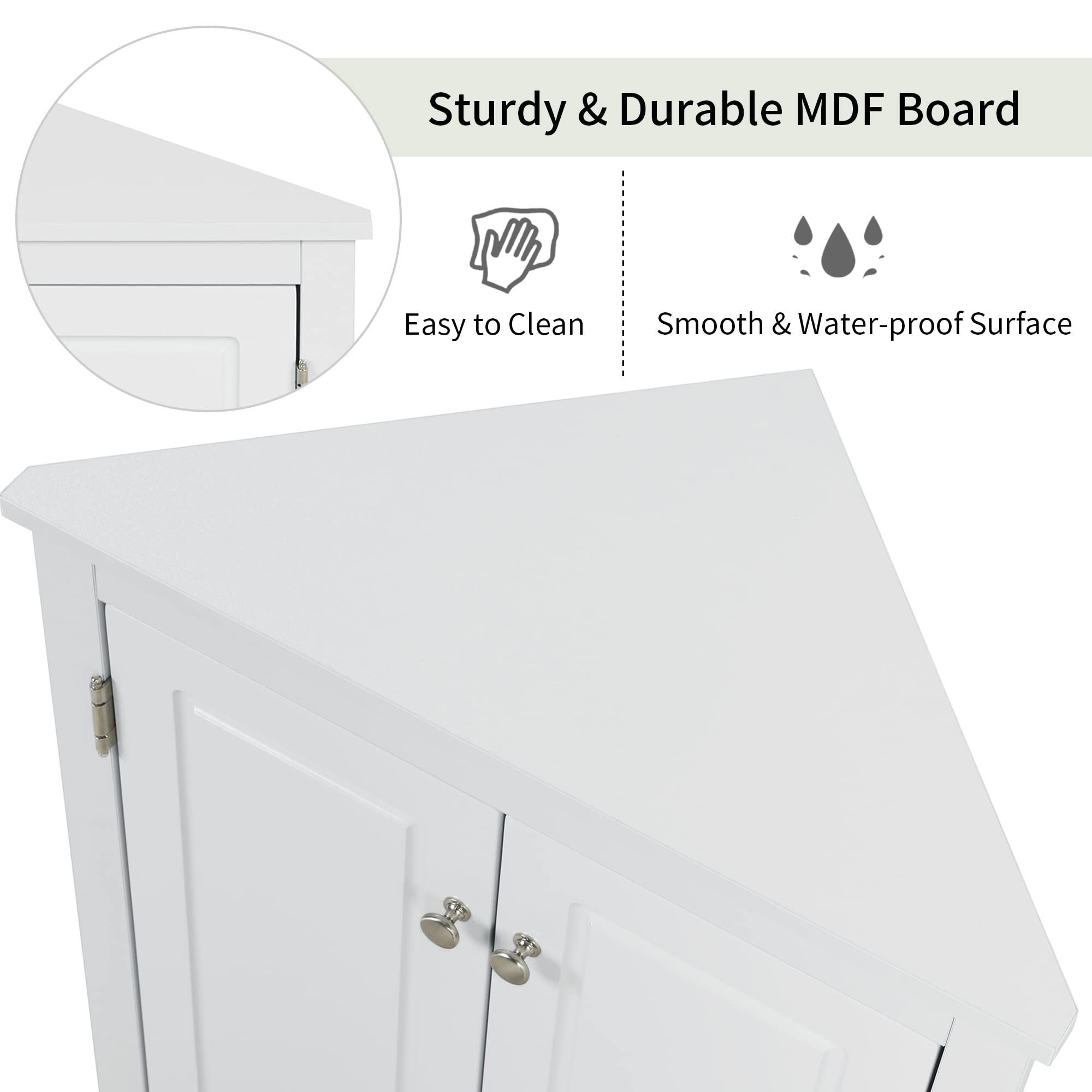 Modern Adjustable Bathroom Storage Shelf - Organize Bathroom, Living Room & Kitchen - Space-Saving Home Decor for Small Spaces & Apartment Living