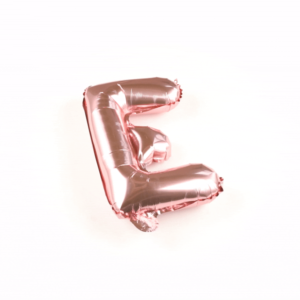 Balloonify Rose Gold Mylar Letter E Balloon - 16 Inch Large Foil Alphabet Balloon for Birthday Party Decorations, Baby Shower, Wedding, Anniversary & Graduation Celebrations