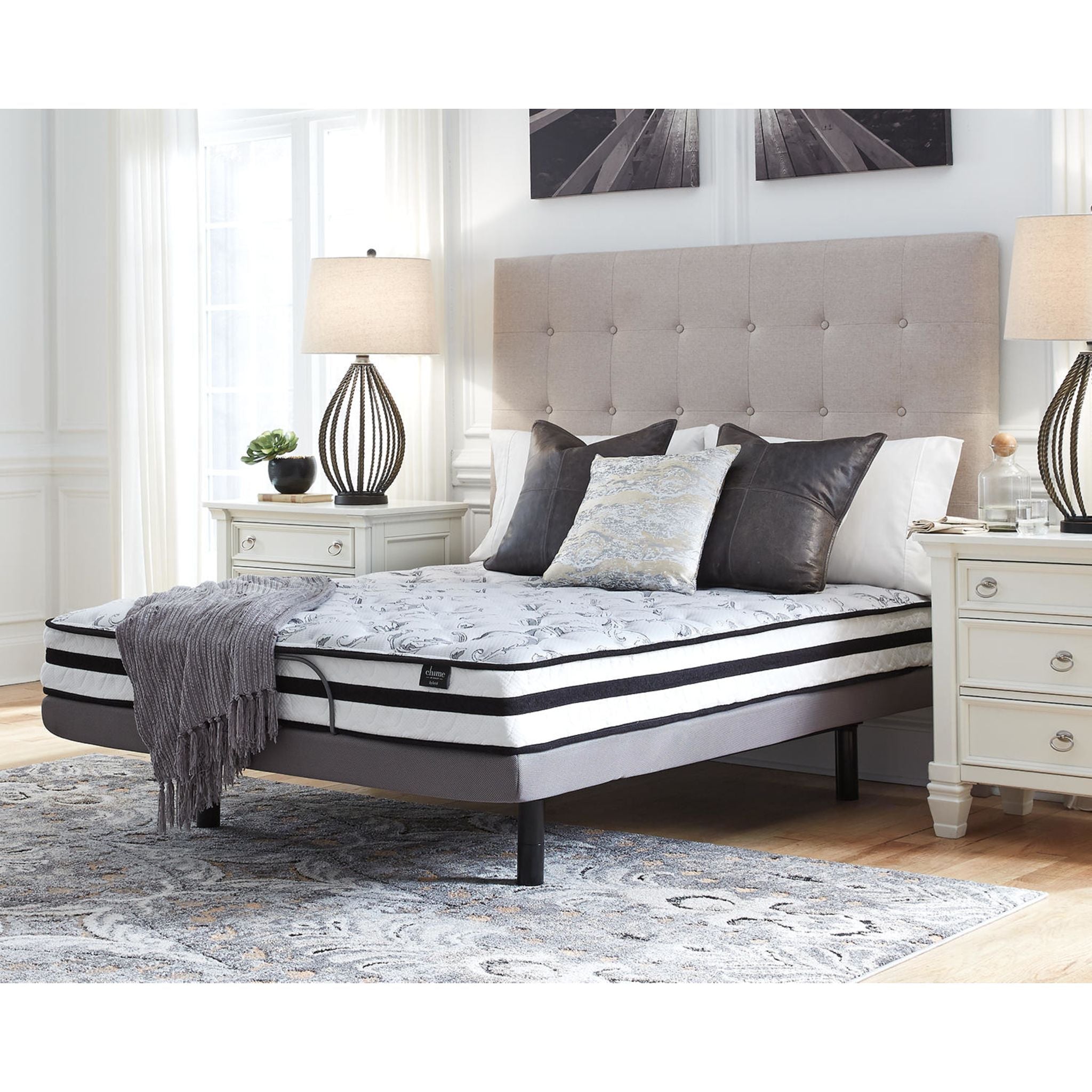 Ashley 8 Inch Twin Size Chime Innerspring Mattress for Kids & Teens - Supportive Bed for Guest Rooms, Dormitories & Daybeds