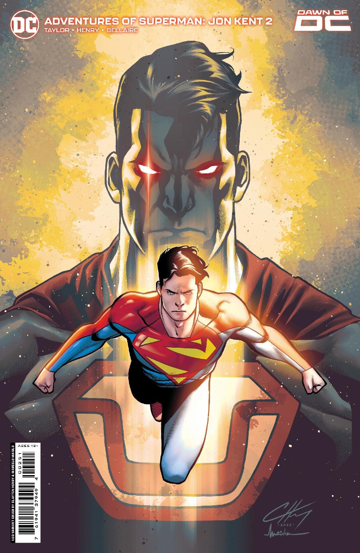 Adventures of Superman Jon Kent #2 (Of 6) Foil Variant by Clayton Henry | DC Comics Limited Edition Collectible | Perfect for Comic Book Enthusiasts & Superhero Fans