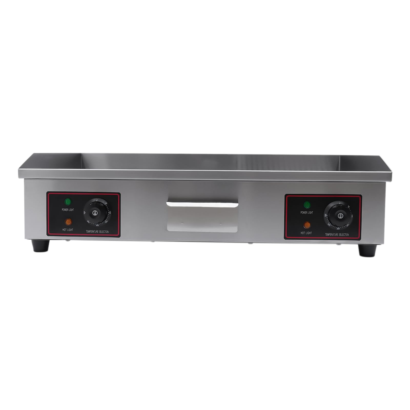 Commercial Electric Griddle Flat Top Grill - 3000W, 110V Hot Plate with Adjustable Temperature Control (122°F-572°F) - Perfect for BBQ, Pancakes, Burgers & Restaurant Countertop Cooking