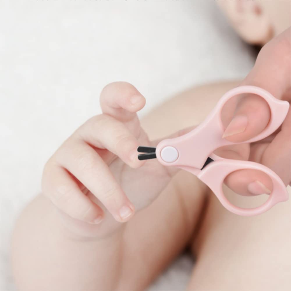 DZOZO Baby Nail Clipper Kit - 4-in-1 Baby Manicure & Pedicure Set with Nail Clippers, Scissors, File & Tweezers - Safe Infant Nail Care Grooming Tools for Newborns & Toddlers - Perfect for Home, Travel & Diaper Bag Essentials