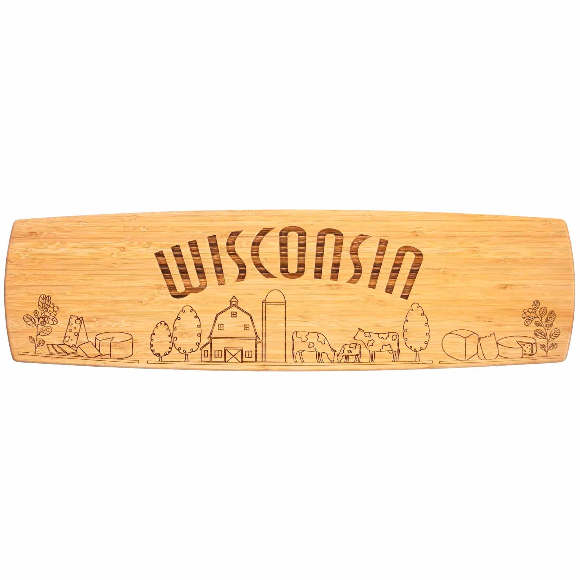 Wisconsin Engraved XL Charcuterie Board - 30