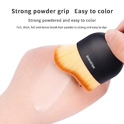 Brienstripe Foundation Makeup Brush - Soft Blending Brush for Liquid & Cream Foundation, Professional Blush & Contour Makeup Brush Set | Perfect for Everyday Makeup, Airbrush Finish & Professional Makeup Artists