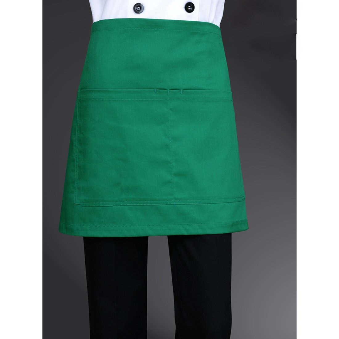 Unisex Kitchen Cooking Waist Half Apron - Adjustable Restaurant Bistro Apron for Chefs & Waiters - Perfect for Cooking, Baking, BBQ and Cafe Work