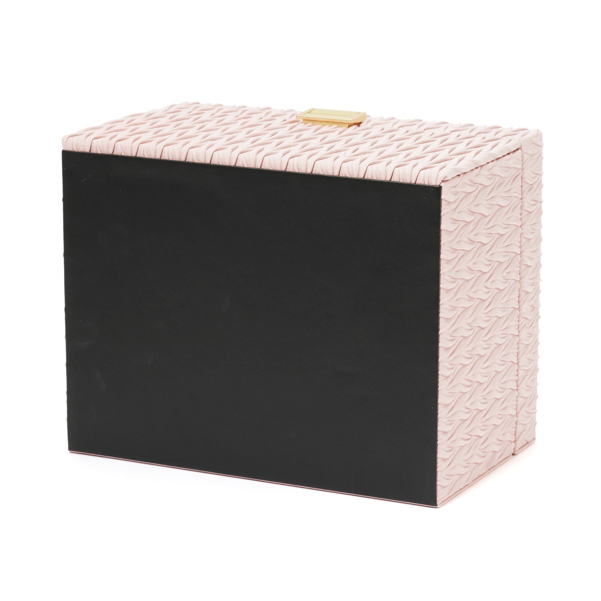 Luxury Pink Embossed Jewelry Box with Mirror - Large Storage Organizer for Necklaces, Rings & Earrings - Perfect for Gift Giving & Home Decor