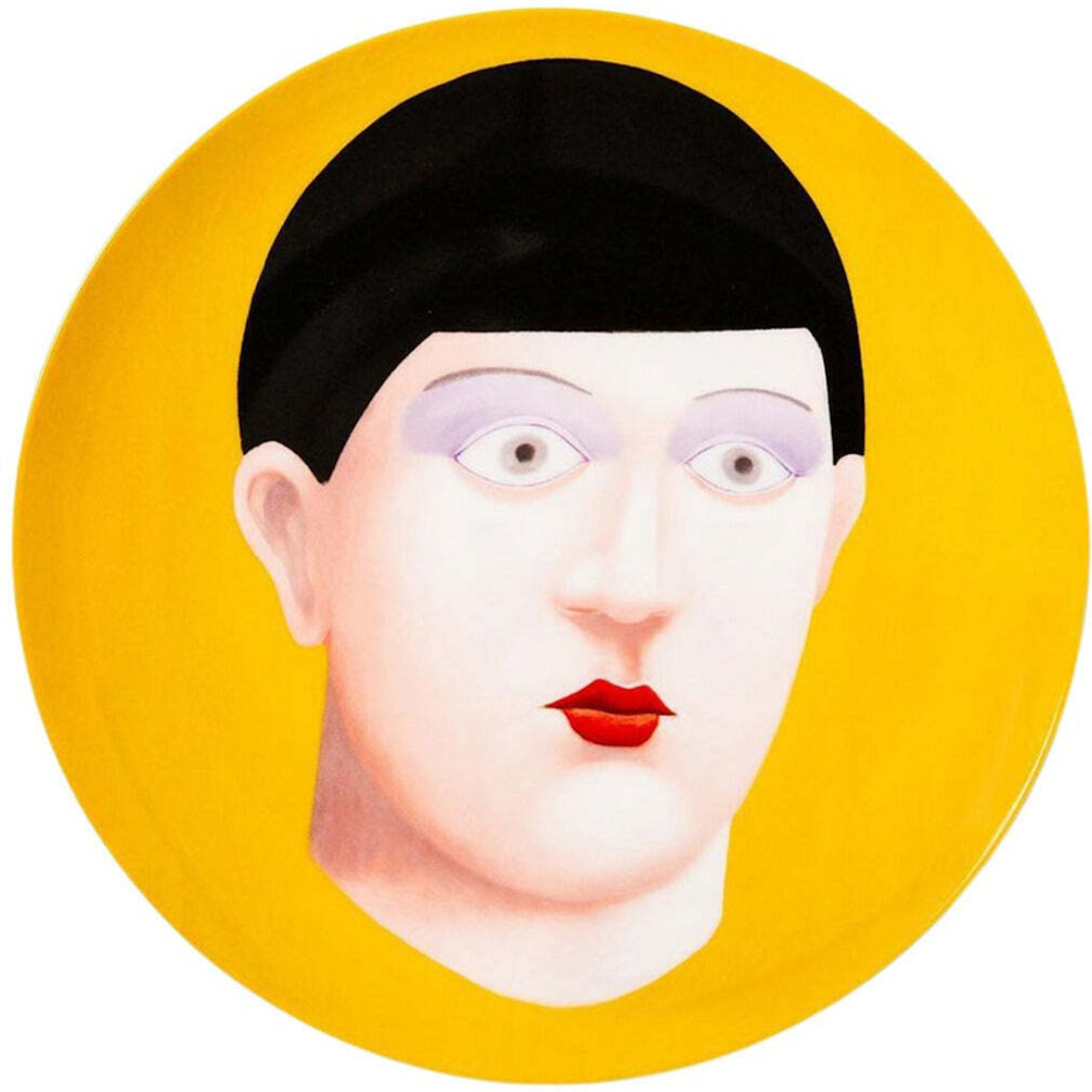 Nicolas Party Portrait Plate - Hand-Painted Ceramic Art Plate for Home Decor, Gift & Collectible - Perfect for Wall Display, Dining Table Centerpiece & Art Enthusiasts