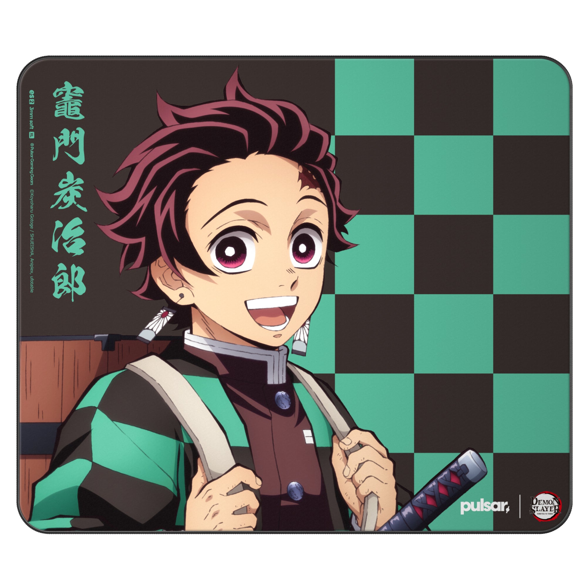 Pulsar ES2 Gaming Mouse Pad - Tanjiro Demon Slayer Edition | Non-Slip Large Mouse Mat for PC, Laptop, Office & eSports | Ultra Smooth Surface for FPS, MOBA & MMO Games