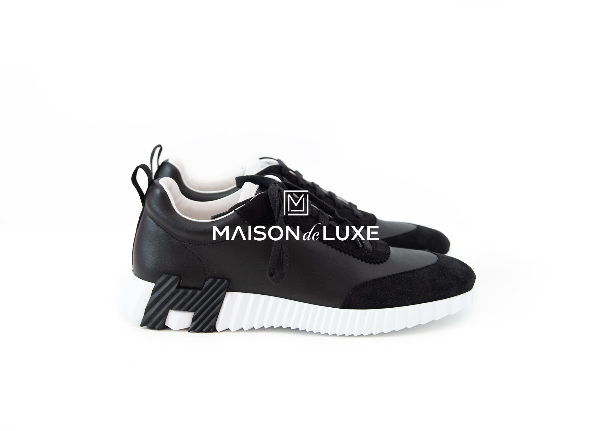 Hermes Men's Black Bouncing 43 Sneakers - Luxury Casual Shoes for Men | Perfect for Office, Travel & Everyday Wear
