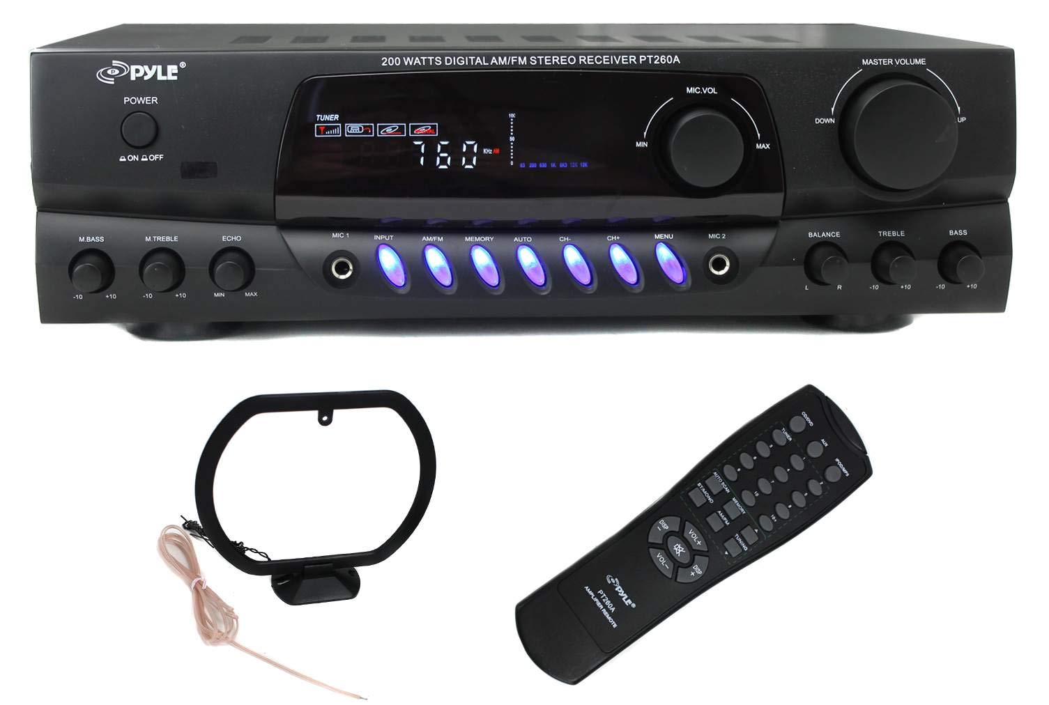 Pyle PLMR24B 4-Pack 3.5 Inch Home Theater Speakers - 100 Watt RMS Power, 4 Ohm Impedance, Stereo Receiver with 3 RCA Inputs - Perfect for Surround Sound Systems, Gaming Setups & Home Theater Audio