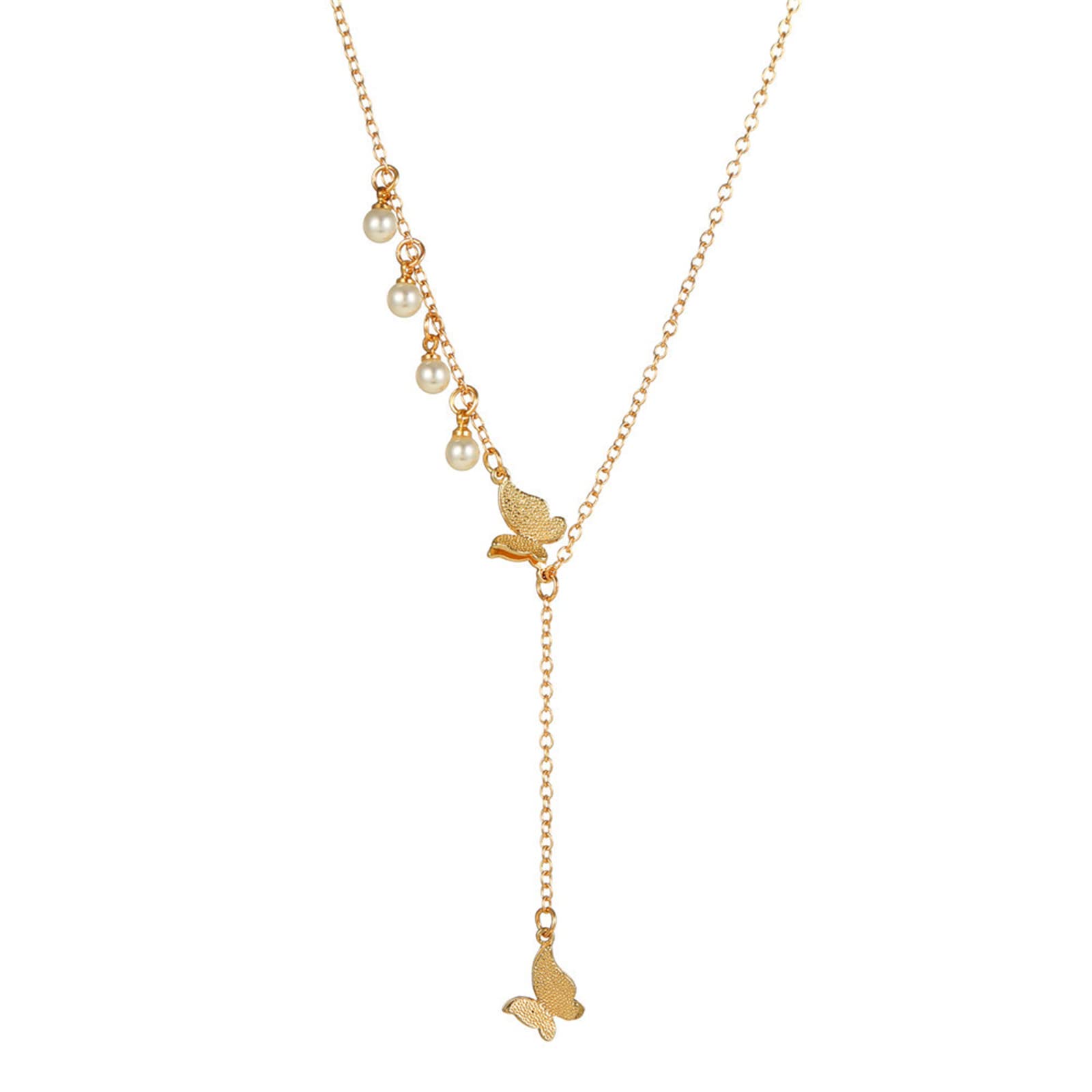Elegant Pearl Flower Paperclip Chain Necklace for Women - Gold Plated Initial Pendant Choker, Minimalist Toggle Necklace Jewelry Gift for Her | Perfect for Parties, Weddings & Everyday Wear
