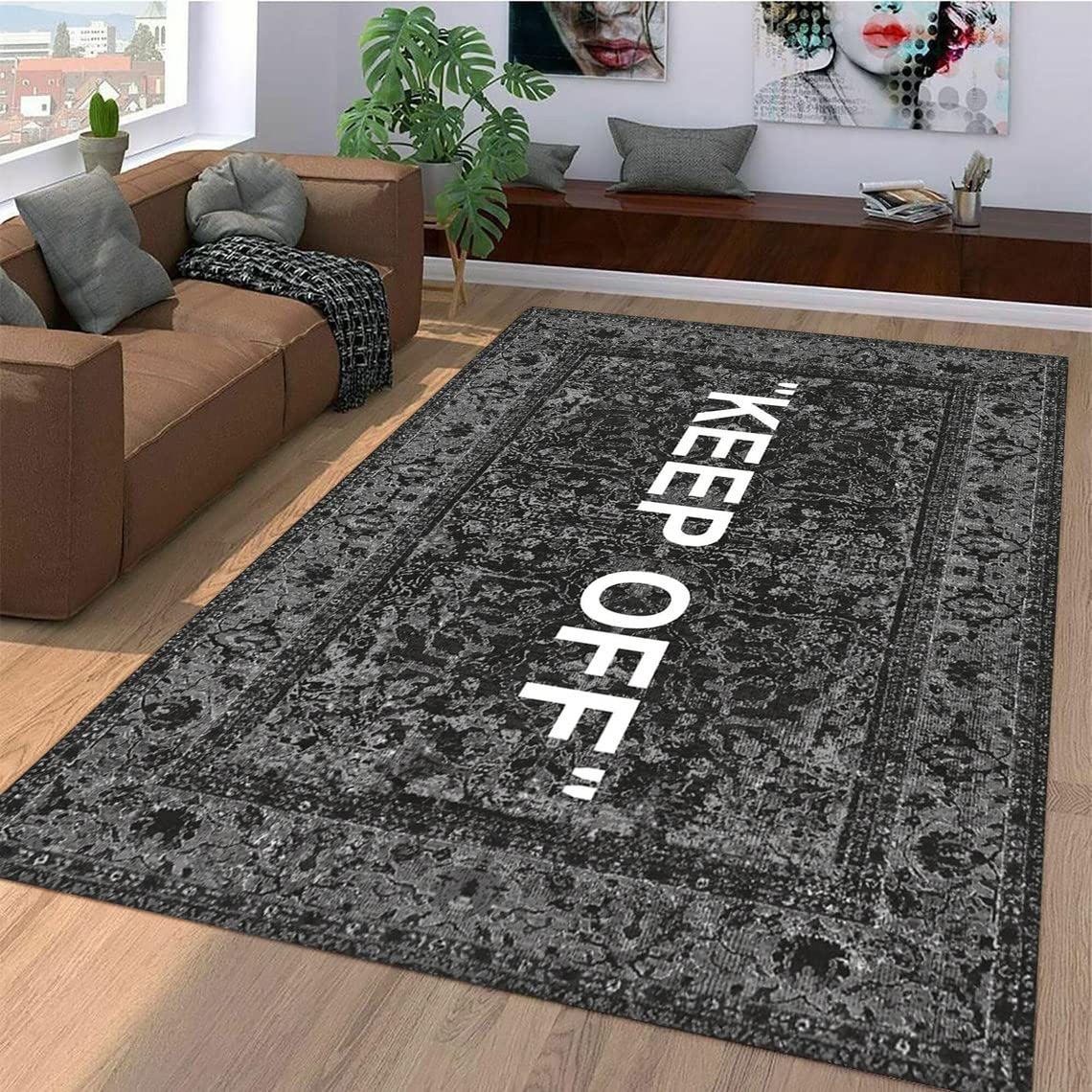 Keep Off Rug - Non-Slip Home & Office Decorative Carpet (3.3x6.6 Feet/100x200cm) - Perfect for Living Rooms, Entryways & High-Traffic Areas