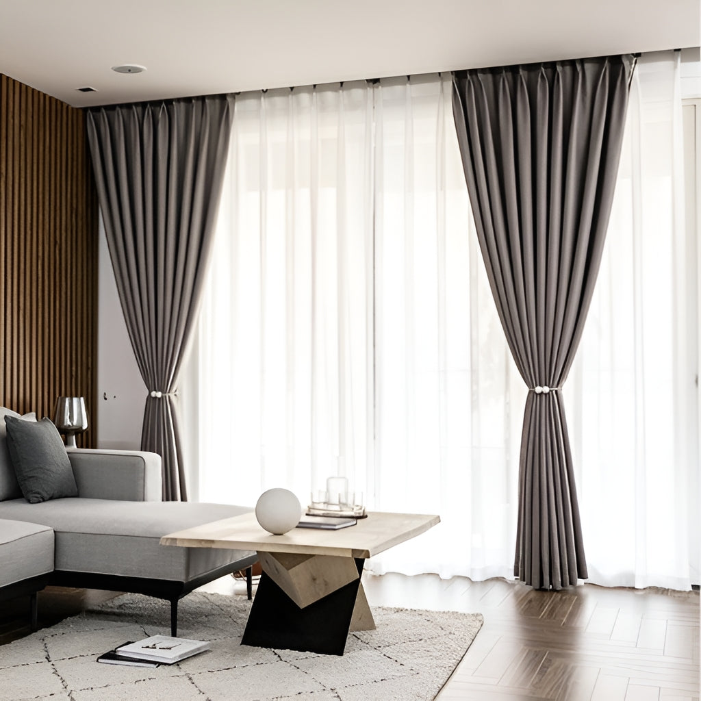 Premium Kenia Linen Blackout Curtains - Solid Color Custom Window Treatments for Bedroom & Living Room - Light Blocking Thermal Insulated Drapes for Better Sleep & Energy Efficiency