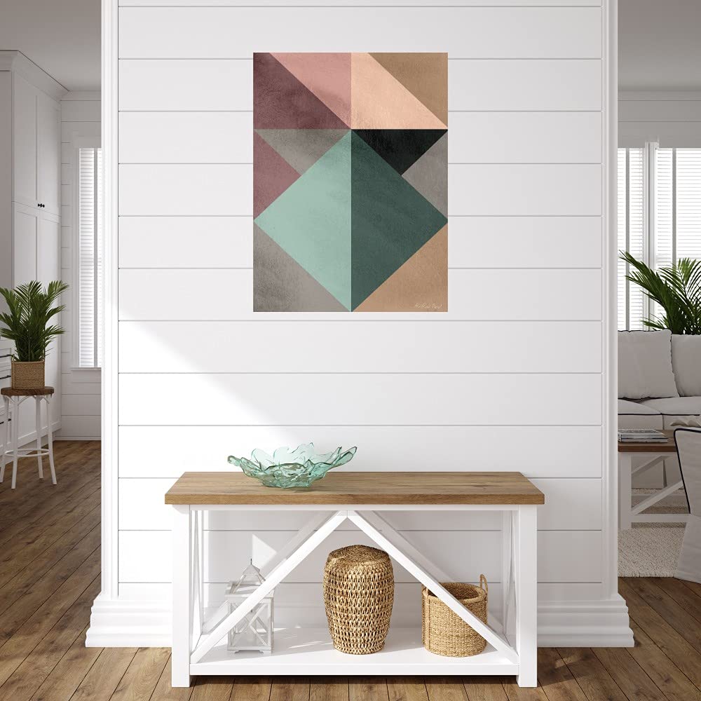 Artist Design Fabrikken Triangle-1 Fine Art Canvas Wall Decor - Ready to Hang 35x46 Inch - Modern Abstract Painting for Living Room, Bedroom, Office & More - Perfect for Home Decor, Housewarming Gifts & Interior Design