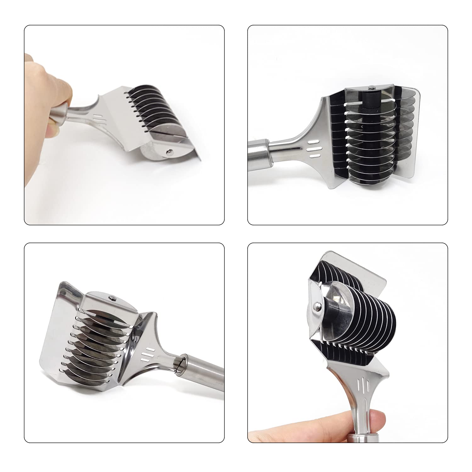 Honbay 1PCS Stainless Steel Pasta Cutter - 8.5