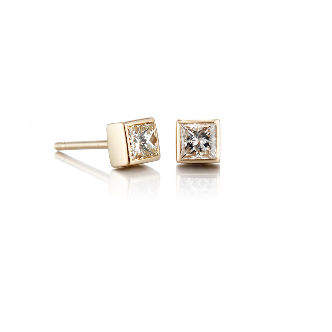 Mini Diamond Princess Earrings for Women - Elegant & Dainty Jewelry Gift for Girls, Teens, Bridesmaids - Perfect for Weddings, Parties, Prom & Special Occasions