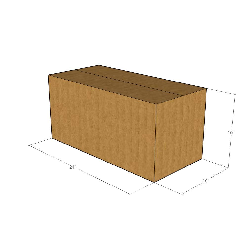 200 New Corrugated Shipping Boxes 21x10x10 Inches - 32 ECT Strength - Durable Moving & Storage Boxes for Home, Office & Warehouse Use