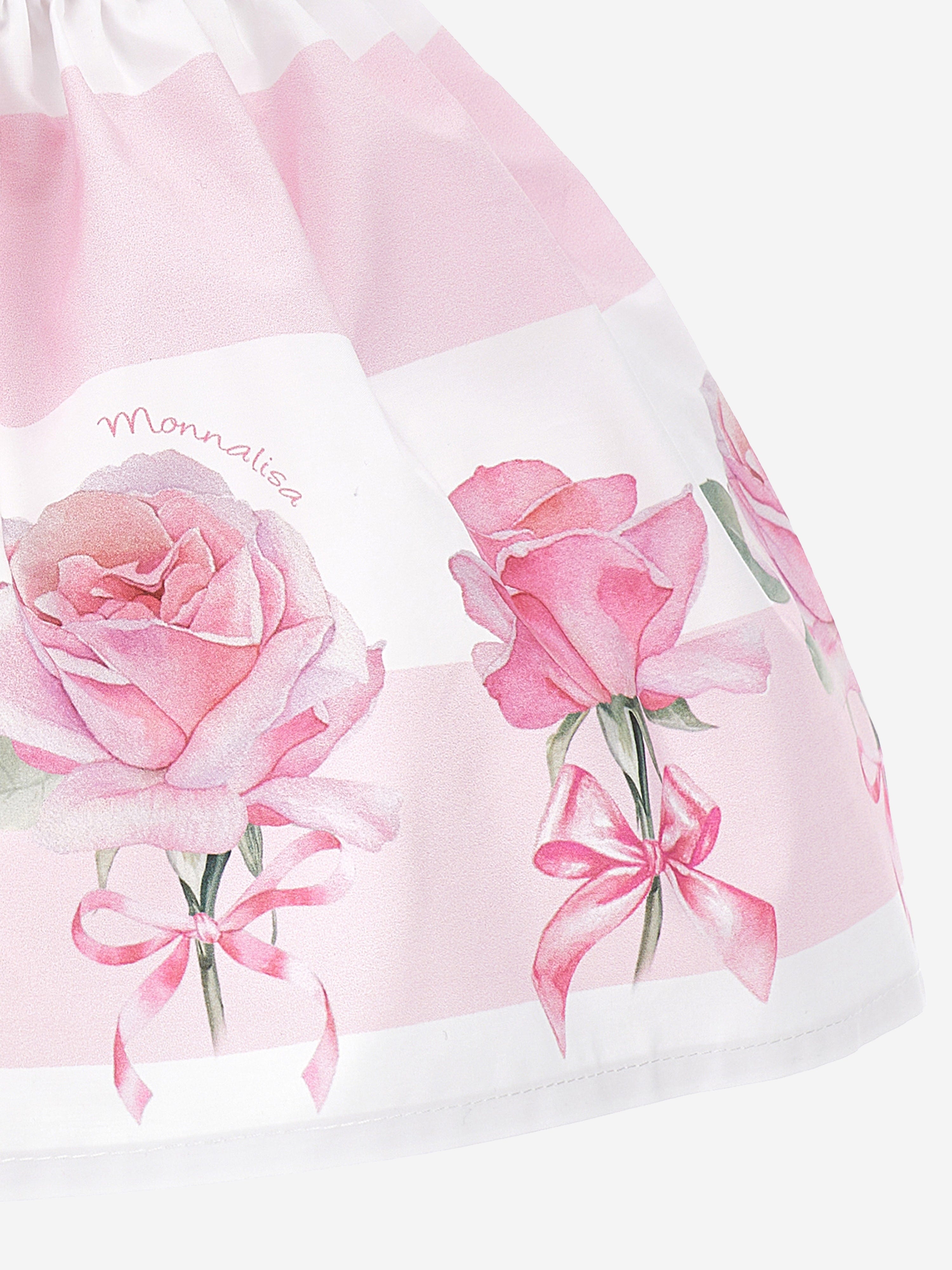 Pink Striped Rose Baby Girls Skirt - Cute & Comfortable Toddler Dress for Parties, Photos & Everyday Wear