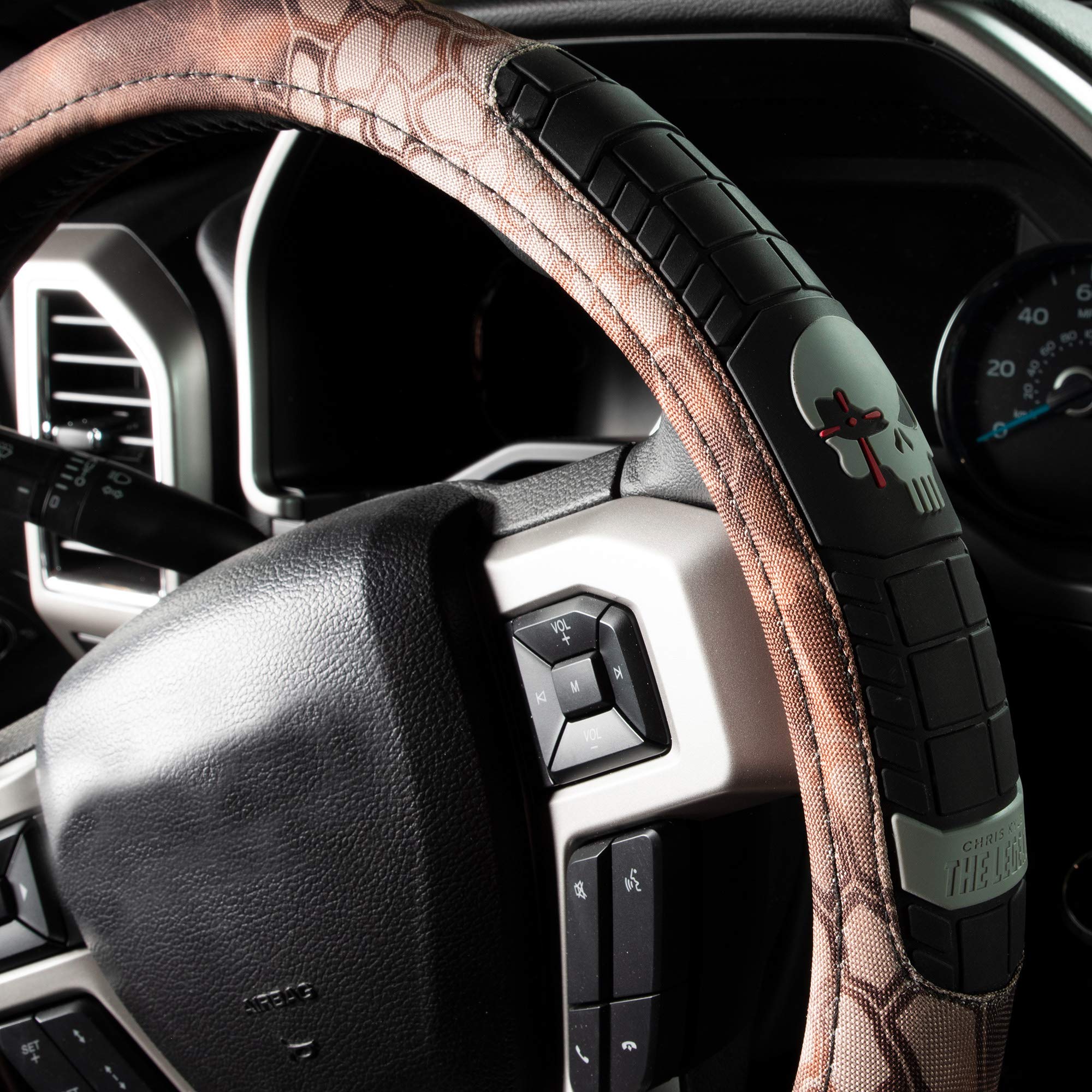 Chris Kyle Steering Wheel Cover - Universal Fit for Cars, Trucks, Vans & SUVs - Easy Installation - Non-Slip Grip - Perfect for Commuting, Road Trips & Everyday Driving