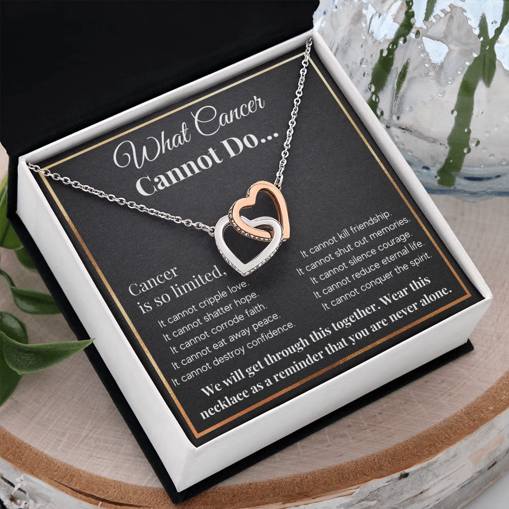 Cancer Awareness Pendant Necklace for Women - Chemo Comfort Gift with Card & Box