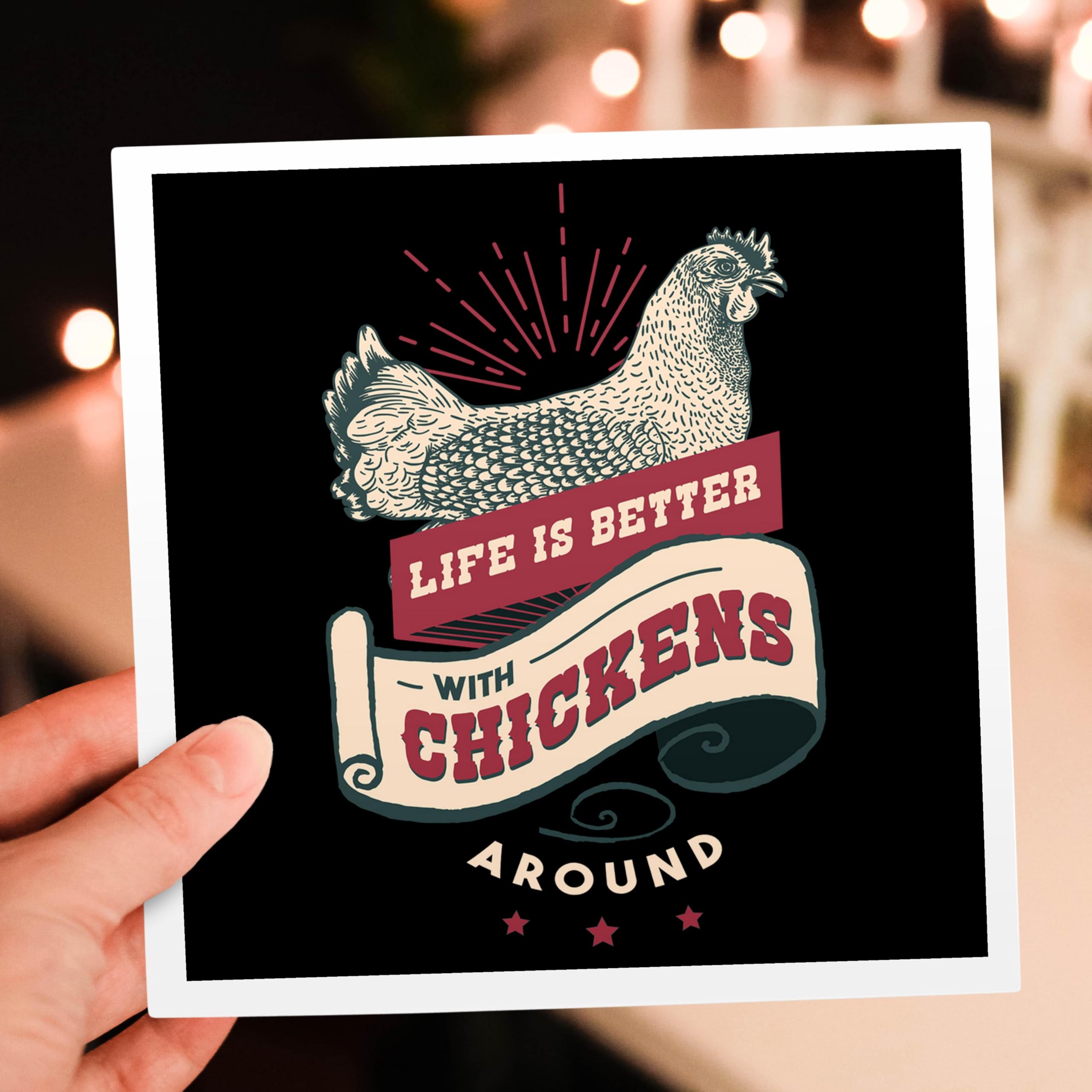 3D Rose Greeting Card - Farm Life with Chickens - Cute Animal Themed Card for Farmers & Animal Lovers - Perfect for Birthdays, Thank You Notes & Country-Themed Occasions