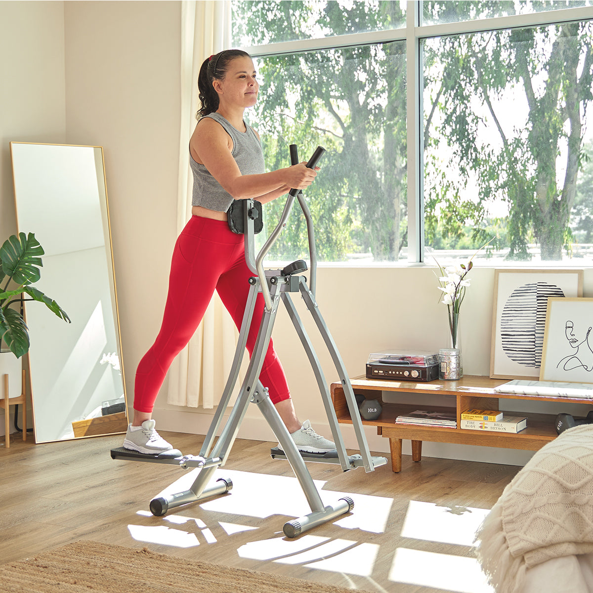 Air Walk Trainer Glider Exercise Machine - Full Body Workout Equipment for Home Gym, Cardio & Low Impact Training - Perfect for Seniors, Physical Therapy & Indoor Fitness