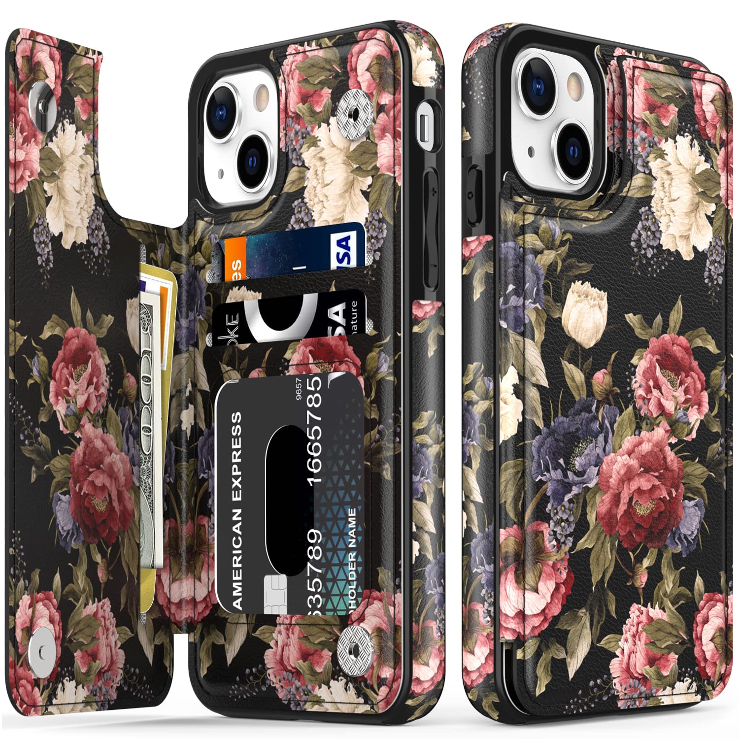 Premium Leather Wallet Case for iPhone 13 (6.1